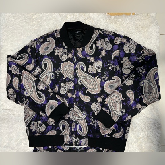 Forever 21 | Set Men Paisley Jacquard | Shorts Size 36 and Jackets Size L | - Picture 5 of 7